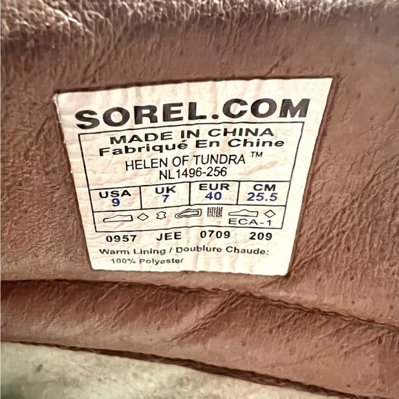 SOREL Helen of Tundra Women’s Winter Boots US Waterproof Snow - Size 9 - Picture 6 of 11